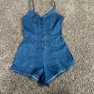 Denim one piece